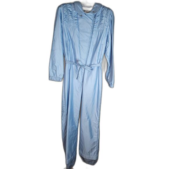 Vintage Roffe 70's or 80's Baby Blue One Piece Snowsuit Ski Suit - Picture 7 of 11